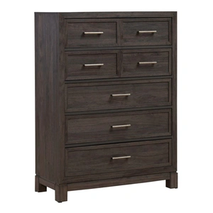 Liberty Furniture Modern Edge Wood Chest w/5 Drawers, Caffe