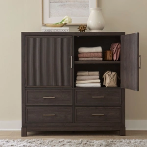 Liberty Furniture Modern Edge Wood Dressing Chest w/2 Doors & 4 Drawers, Caffe