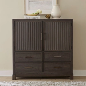 Liberty Furniture Modern Edge Wood Dressing Chest w/2 Doors & 4 Drawers, Caffe