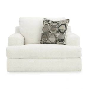 Ashley Furniture Karinne Polyester Oversized Chair in Linen