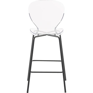 Meridian Furniture Clarion Polycarbonate Counter Stool with Metal Frame (Set of 2)