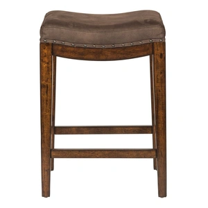 Liberty Furniture Aspen Skies Polyester/Wood Console Stool, Russet Brown