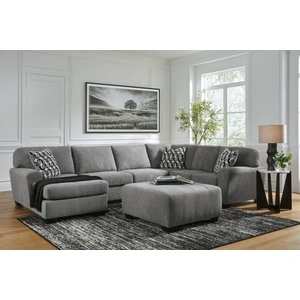 Ashley Furniture Birkdale Court Fabric Left 3-Piece Sectional w/Chaise, Gray