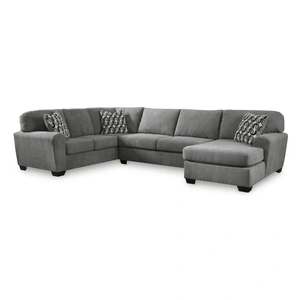 Ashley Furniture Birkdale Court Fabric Right 3-Piece Sectional w/Chaise, Gray