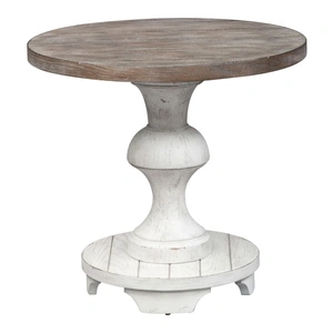 Liberty Furniture Sedona Rustic Distressed Wood Cocktail Table Set - White & Gravel, Heavy Distressed White & Gravel