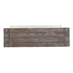 Liberty Furniture Sedona Rustic Distressed Wood Cocktail Table Set - White & Gravel, Heavy Distressed White & Gravel