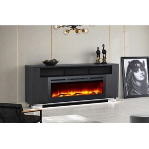 Modern Art SM Haley 76-inch TV Console w/2 Doors & Dual LED