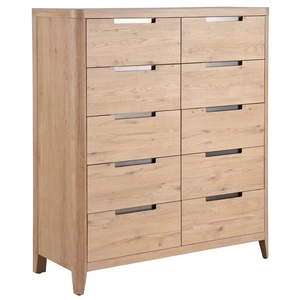 Universal Furniture Walker Wood Chest w/10 Drawers, Organic Natural Oak