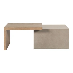 Liberty Furniture Corso Modern Faux Concrete & Wood Coffee Table Set, Natural & Concrete