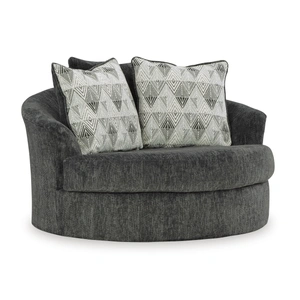 Ashley Furniture Biddeford Polyester Oversized Swivel Accent Chair