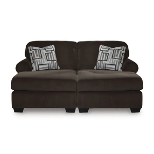 Ashley Furniture Kimlee 2-Piece Polyester Sectional Sofa, Chocolate