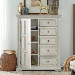 Liberty Furniture Big Valley 5-Drawer Wood Chest with Door | Bedroom Storage