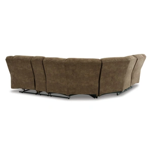 Ashley Furniture Partymate 2-Piece Faux Leather L-Shaped Reclining Sectional Sofa w/Console, Brindle