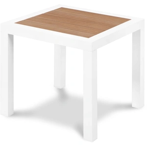 Meridian Furniture Nizuc 17-inch Square Outdoor Patio End Table with Aluminum Frame