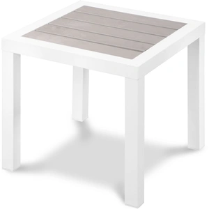 Meridian Furniture Nizuc 17-inch Square Outdoor Patio End Table with Aluminum Frame