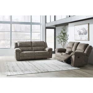 Ashley Furniture Laresview Polyester Reclining Living Room Set, Fossil