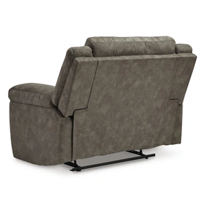 Ashley Furniture Laresview Faux Leather Zero Wall Wide Seat Recliner, Fossil