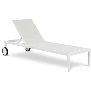 Meridian Furniture Nizuc Outdoor Patio Adjustable Sun Chaise Lounge Chair with Aluminum Frame