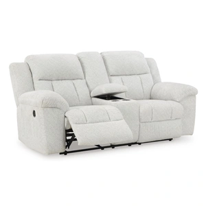 Ashley Furniture Frohn Polyester Reclining Loveseat w/Console