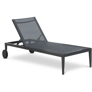 Meridian Furniture Nizuc Outdoor Patio Adjustable Sun Chaise Lounge Chair with Aluminum Frame