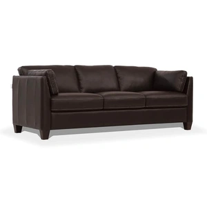 ACME Matias Leather Sofa, Chocolate