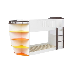 ACME Neptune Bunk Bed, Twin/Twin Size, White/Chocolate