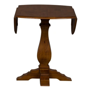 Liberty Furniture Creations Round Wood Drop Leaf Dining Table, Tobacco