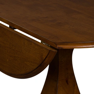 Liberty Furniture Creations Round Wood Drop Leaf Dining Table, Tobacco