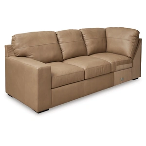 Ashley Furniture Bandon 3-Piece Leather L-Shaped Sectional Sofa, Toffee
