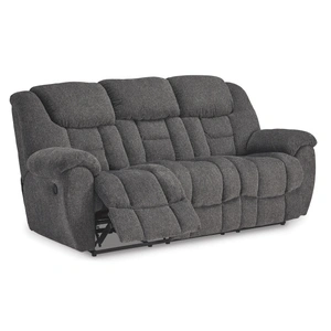 Ashley Furniture Foreside Polyester Reclining Sofa, Charcoal
