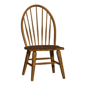 Liberty Furniture Hearthstone Ridge Wood Windsor Back Side Chair, Tobacco (Set of 2)