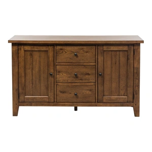 Liberty Furniture Hearthstone Ridge Wood Buffet w/2 Doors & 3 Drawers, Tobacco