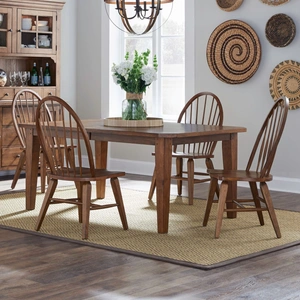 Liberty Furniture Hearthstone Ridge Extendable Dining Room Set | Tobacco, Tobacco