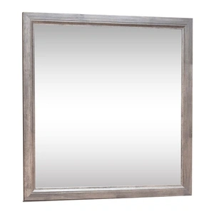 Liberty Furniture Ridgecrest Square Wood/Glass Mirror, Cobblestone