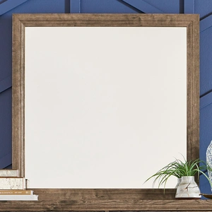 Liberty Furniture Ridgecrest Square Wood/Glass Mirror, Cobblestone