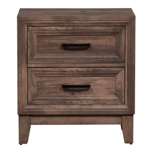 Liberty Furniture Ridgecrest Wood Night Stand w/2 Drawers, Cobblestone