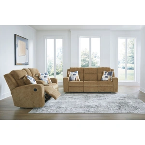 Ashley Furniture Kanlow Polyester Reclining Living Room Set, Honey