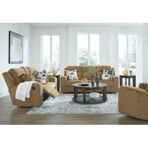 Ashley Furniture Kanlow Polyester Reclining Living Room Set, Honey