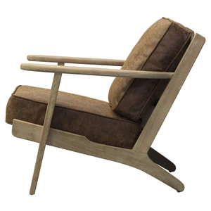 NPD (New Pacific Direct) Albert Fabric Accent Chair, Nubuck Chocolate