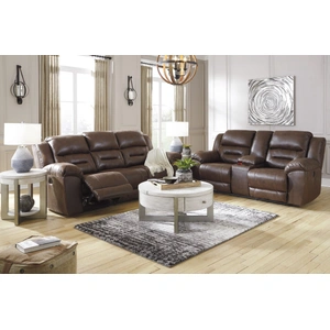 Ashley Furniture Stoneland Faux Leather Power Reclining Living Room Set