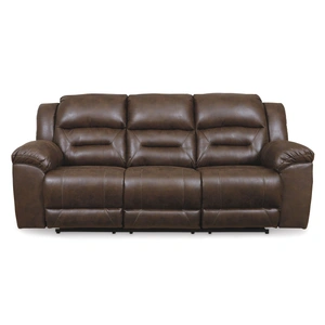 Ashley Furniture Stoneland Faux Leather Power Reclining Sofa