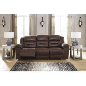 Ashley Furniture Stoneland Faux Leather Manual Reclining Living Room Set