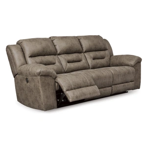 Ashley Furniture Stoneland Faux Leather Power Reclining Sofa