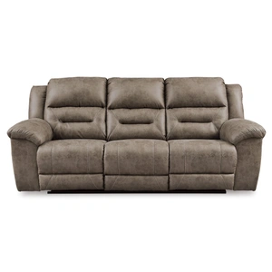 Ashley Furniture Stoneland Faux Leather Power Reclining Sofa