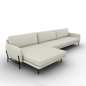 Calligaris Le Marais Fabric Sofa w/Left Hand Chaise Facing, Cream