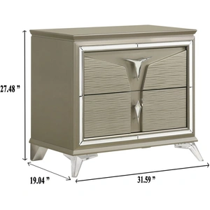 Galaxy Home Furnishings Samantha 2-Drawer Wood Veneer Nightstand