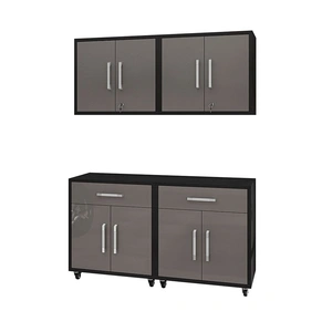 Manhattan Comfort Eiffel 4-Piece Garage Storage Set