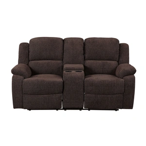 ACME Madden Velvet Reclining Loveseat, Brown
