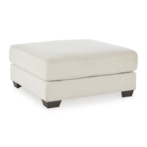 Ashley Furniture Lerenza 40-inch Square Oversized Accent Ottoman - Birch Cream Textured Polyester, Birch