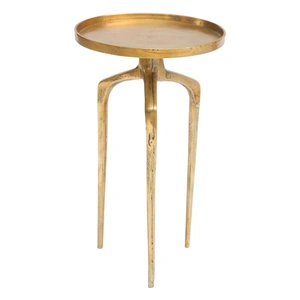Zuo Modern Como Aluminum Accent Table Set, Antique Gold